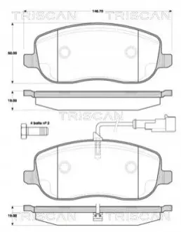 Гальмівні колодки TRISCAN 811015045 Купити в Україні