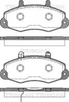 Колодки гальмівні (передні) Ford Transit 91-00 14" TRISCAN 811016009 Купити в Україні