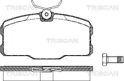 Тормозные колодки передние TRISCAN 811023035 (фото 1)