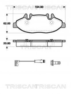 Колодки тормозные дисковые TRISCAN 811023042