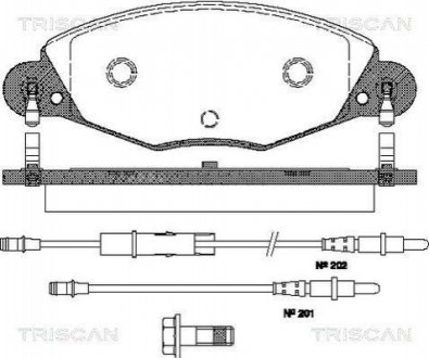 Гальмівні колодки TRISCAN 811028018