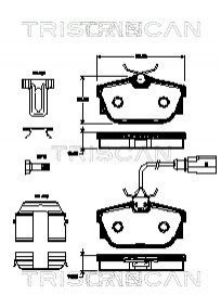 Колодки гальмівні дискові - 8110 29062 (7D0698451C, 7D0698451G, 7D0698451J) TRISCAN 811029062