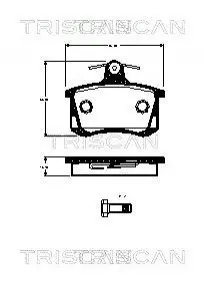 Колодки гальмівні (задні) Audi 80/90 82-96/A4 95-01/A6 94-97/A8 94-02 TRISCAN 811029070 Купити в Україні