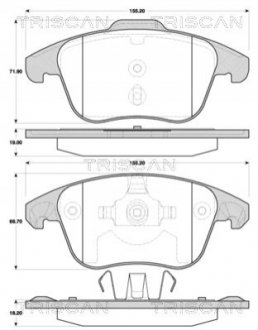 Тормозные колодки передние TRISCAN 811038006