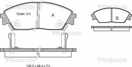 Гальмівні колодки TRISCAN 811040885 Купити в Україні