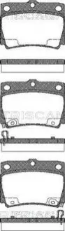 Колодки гальмівні (задні) Mitsubishi Pajero 98 TRISCAN 811042022 Купити в Україні