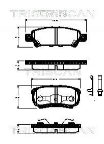 Колодки тормозные дисковые TRISCAN 811042024