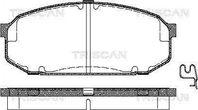 Колодки гальмівні передні mazda 323 2.0 v6 94-98 TRISCAN 811050187 (фото 1)