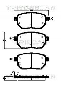 Тормозные колодки передние TRISCAN 811068178