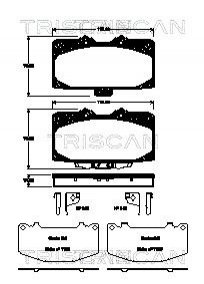Тормозные колодки передние TRISCAN 811068181 (фото 1)