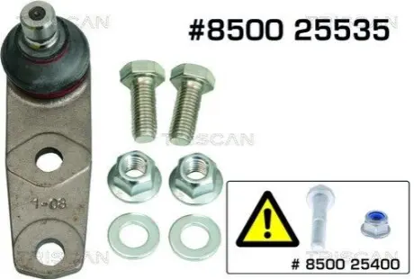 Опора кульова (передня/знизу) Renault Kangoo 97- (d=16mm) TRISCAN 850025535 Купити в Україні