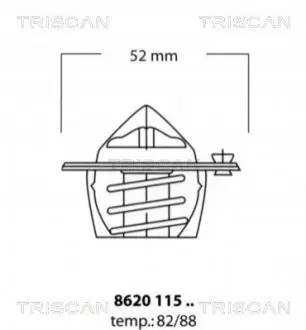 Термостат Hyundai H-1/H100/Pony 1.3-2.4 85-04 TRISCAN 8620 11582 Купити в Україні
