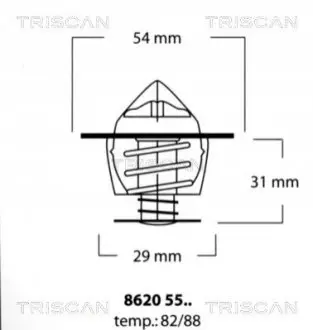 Термостат TRISCAN 86205582 Купити в Україні