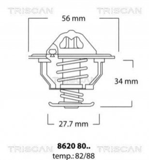 Термостат системи охолодження TRISCAN 86208088
