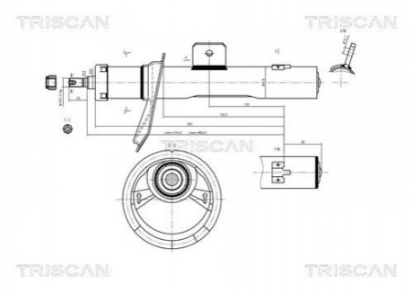 Амортизатор підвіски TRISCAN 8705 28102 (фото 1)