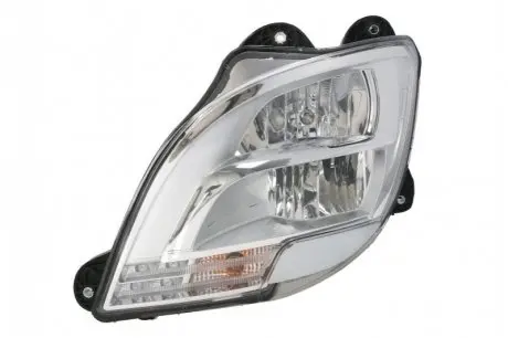 Фара Лів (H1/LED/PY21W, ручн, без мотора, включає денні ходові вогні, колір відбивача: хром, колір повороту: прозор) DAF CF, XF 106 10.12 TRUCKLIGHT HLDA006L