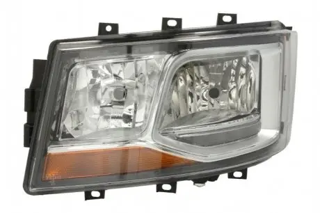 Фара Лів (2*H7/H21W/LED, ручн, без мотора, включає денні ходові вогні, колір відбивача: хром, колір повороту: помаранчевий) SCANIA G II, L, P II, R II, S 06.17 TRUCKLIGHT HLSC007L