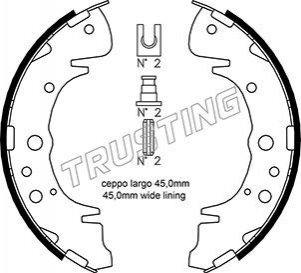 Колодки гальмівні барабанні - 046.207 TRUSTING 046207