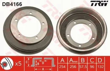 Тормозной барабан TRW DB4166