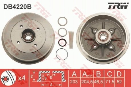 Тормозной барабан TRW DB4220B