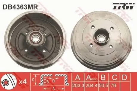 Автозапчасть TRW DB4363MR