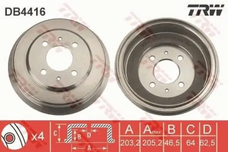 - Тормозной барабан TRW DB4416