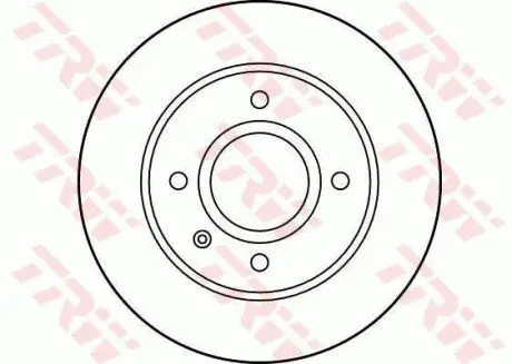 Диск гальмівний передн Лів/Прав FORD ESCORT V, ESCORT V EXPRESS, FIESTA, FIESTA III, ORION III 1.0-1.8D 03.89-01.97 TRW DF1658