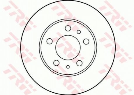 Гальмівний диск - (1228153, 13591318, 2707396) TRW DF1687 (фото 1)