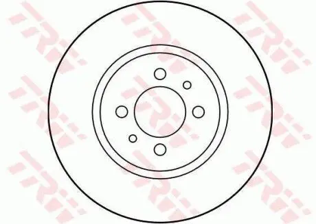 Диск гальмівний передн Лів/Прав ALFA ROMEO 164 FIAT CROMA LANCIA THEMA 1.9D-2.8 11.84-09.98 TRW DF1743