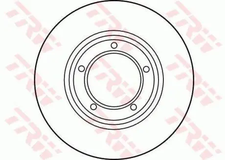 Диск гальмівний передн Лів/Прав LAND ROVER 110/127, 90 I, DEFENDER, DISCOVERY I, DISCOVERY II, RANGE ROVER I 2.0-4.0 07.70-02.16 TRW DF1833
