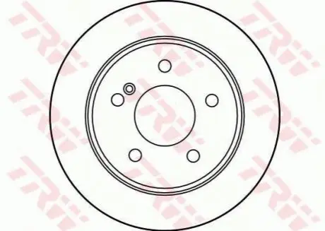Фото Диск гальмівний (задній) MB 190 (W201) 82-93/E-class (W124) 85-97 (258x9) (повний) TRW (DF2653) зображення 1
