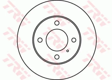 Диск тормозной передн Лев/Прав MITSUBISHI COLT IV, LANCER V, MIRAGE IV 1.3 12.91-12.96 TRW DF4021