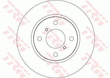 Диск гальмівний передн Лів/Прав OPEL AGILA A SUZUKI WAGON R, WAGON R+ 1.0-1.3D 05.00 TRW DF4131