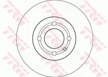 Диск гальмівний передн Лів/Прав VW LUPO I, POLO, POLO III 1.4-1.7D 09.98-07.05 TRW DF4232