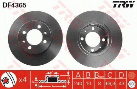 Гальмівні диски TRW DF4365