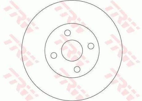 Диск гальмівний передн Лів/Прав TOYOTA COROLLA, COROLLA VERSO 1.6/1.8/2.0D 08.01-02.07 TRW DF4366