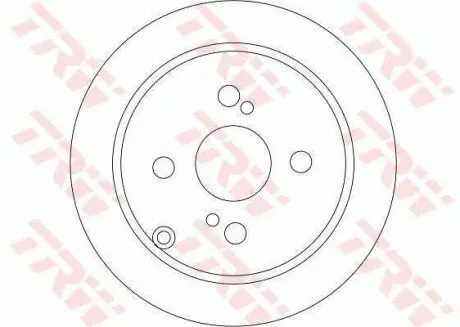 Диск гальмівний задн Лів/Прав TOYOTA COROLLA 1.4D/1.8/2.0D 01.01-10.07 TRW DF4404