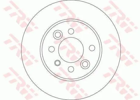 Диск гальмівний передн Лів/Прав HONDA CIVIC VII, CR-V I 1.7D/2.0 10.95-09.05 TRW DF4455