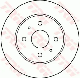 Диск тормозной передн Лев/Прав DAIHATSU COPEN, CUORE VII, SIRION, YRV SUBARU JUSTY IV 0.7-1.3 07.02- TRW DF4905