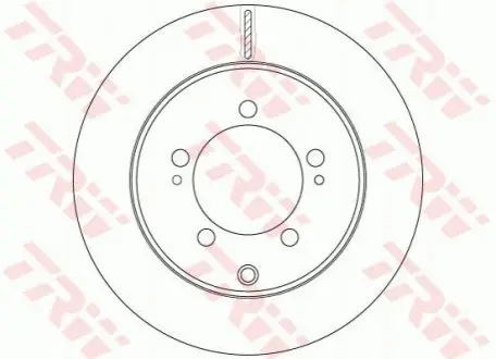 Диск гальмівний задн Лів/Прав MITSUBISHI LANCER IV, LANCER V, LANCER VI, LANCER VII, SPACE 2.0/2.4 01.94-03.05 TRW DF6274