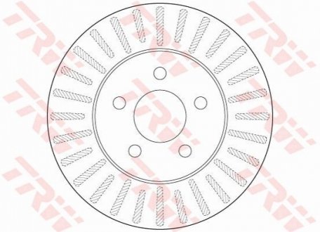 Диск гальмівний передній TRW DF6491 (фото 1)