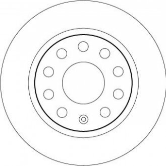 Диск гальмівний (задній) Skoda Octavia III 1.0-2.0 12- (253x10) PRO TRW DF6553 (фото 1)