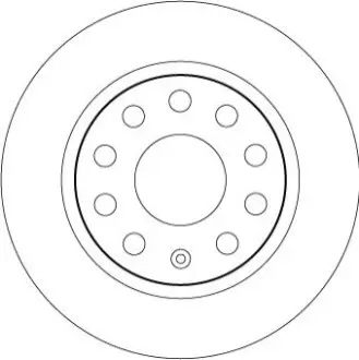 Фото 1 — Диск гальмівний (задній) Skoda Octavia III 15- (253x10) (з покриттям) (повний) TRW (DF6553) Фото Диск гальмівний (задній) Skoda Octavia III 15- (253x10) (з покриттям) (повний) TRW (DF6553) зображення 1