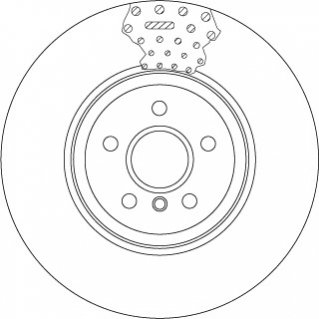 Тормозной диск TRW DF6605S (фото 1)