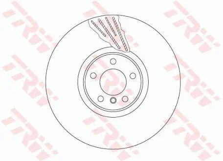 Фото Диск гальмівний (передній) BMW X5 (E70/F15/F85)/X6 (E71/E72/F16/F86) 06- (385x36) (R) замінено на 24.0136-0144.2 TRW (DF6619S) зображення 1
