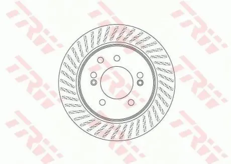 Диск гальмівний задн Лів/Прав SSANGYONG KYRON, REXTON / REXTON II, REXTON W / REXTON, RODIUS I, RODIUS II, STAVIC 2.0D-3.2 04.02 TRW DF6710