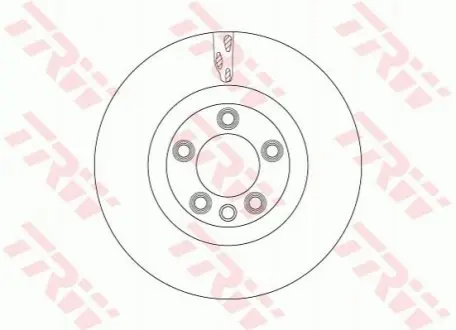 Диск гальмівний передн Лів/Прав PORSCHE CAYENNE VW TOUAREG 3.0D-6.0 05.02-09.10 TRW DF6772S