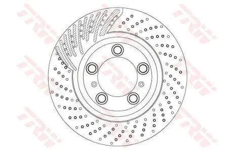 Диск тормозной PORSCHE P. 911 3,8 12- LE TRW DF6821S