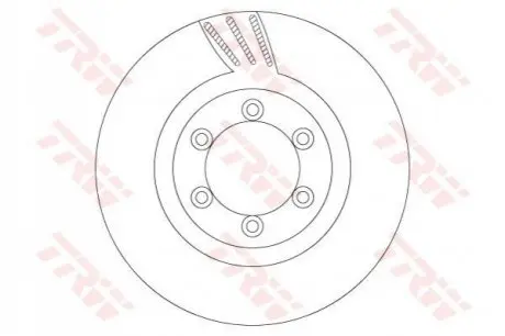 Диск тормозной SSANGYONG P. REXTON 2,9TD/3,2 4X4 04- TRW DF6881