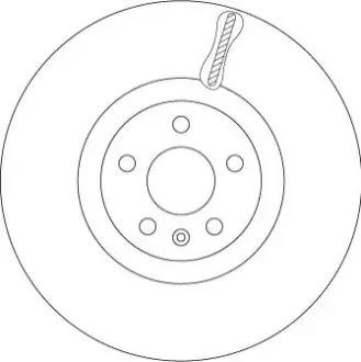 Фото Диск гальмівний (передній) Volvo S60 III/S90 II/V60 II/ XC90 II 16- (345x30) (вент.) (с покрытием) TRW (DF6939S) зображення 1